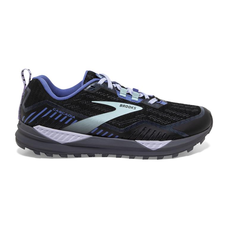 Brooks Cascadia 15 GTX Women's Trail Running Shoes - Black/Marlin/Blue (20356-ULEO)